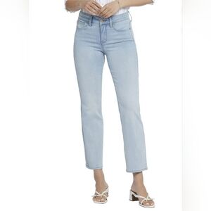 NYDJ Marilyn Ankle Jeans 80s Vintage Vibe Light Wash Straight Sz 10 NWT Retro